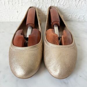 Cole Haan Zero Grand ØS Ballet Flats Metallic Gold Leather - Women's Size 6